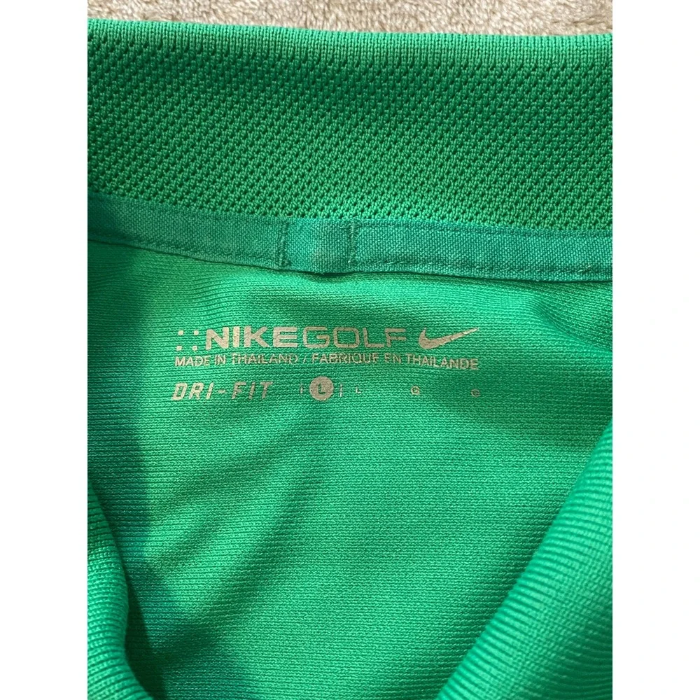 Nike Polo Shirt Sz L Kelly Green Nike Golf Dri-FIT Short Sleeve Solid Activewear